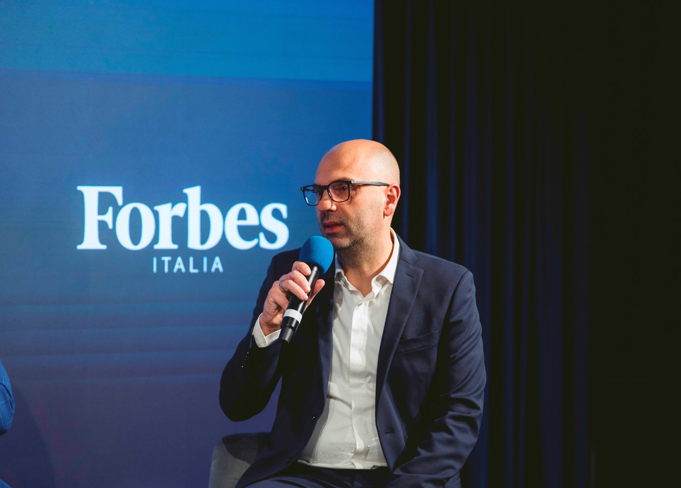 Riccardo Biolo a un evento Forbes Italia